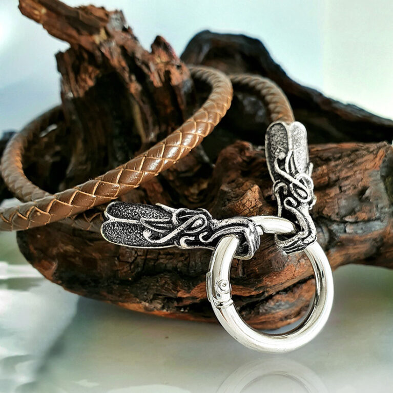 STEELWOLF-Dragon férfi bőr nyaklánc