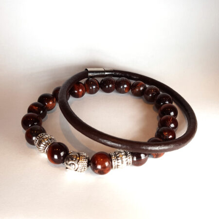 2 az 1-ben karkötő Tigrisszem-bőr