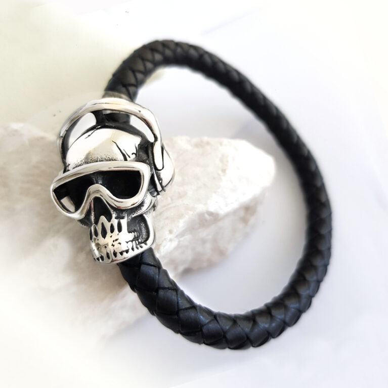 Fejhallgatós skull karkötő csuklópánt