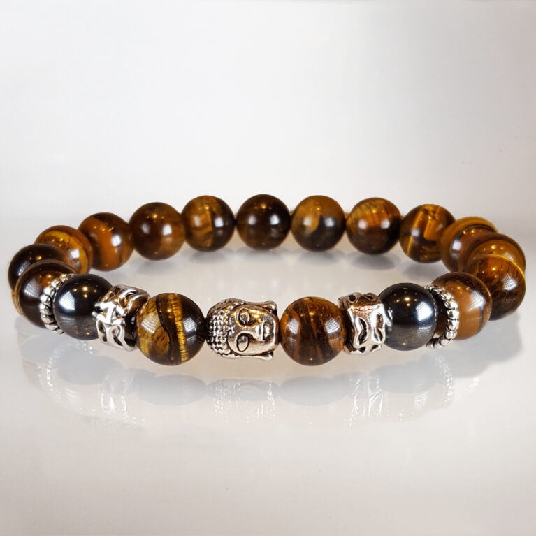 Buddha tigrisszem - ónix karkötő