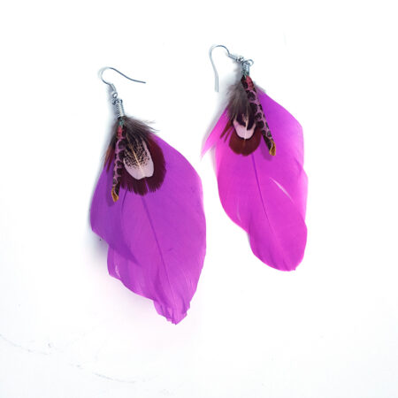 Toll fülbevaló lila