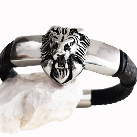 Oroszlános férfi karkötő