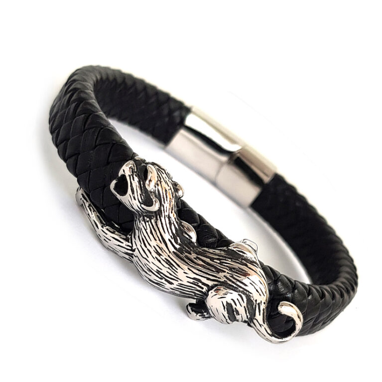 Párduc férfi karkötő