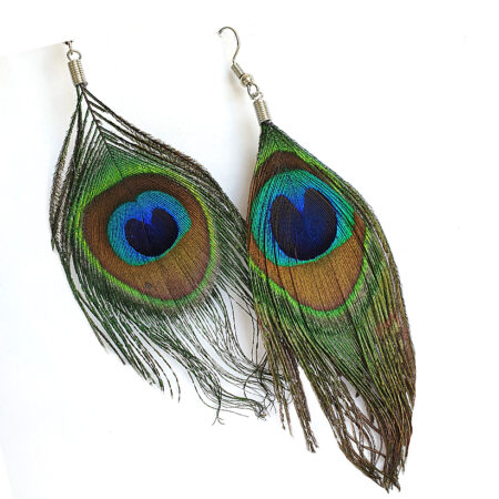 Pávatoll fülbevaló