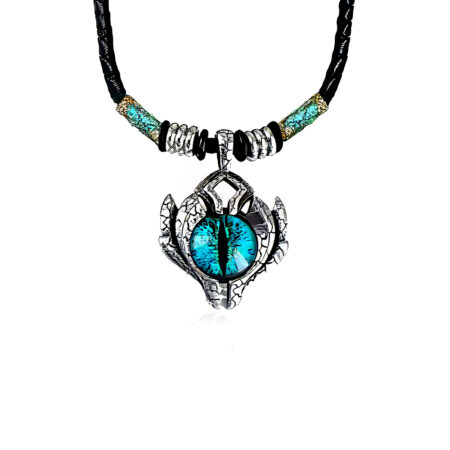 Sárkányszem amulett bőr nyaklánc
